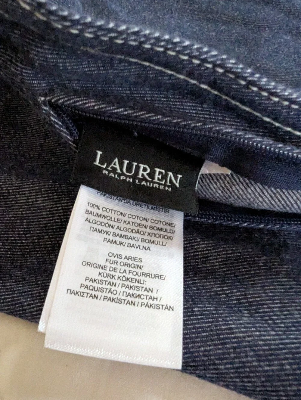 Lauren by Ralph Lauren Cotton denim looking king sham